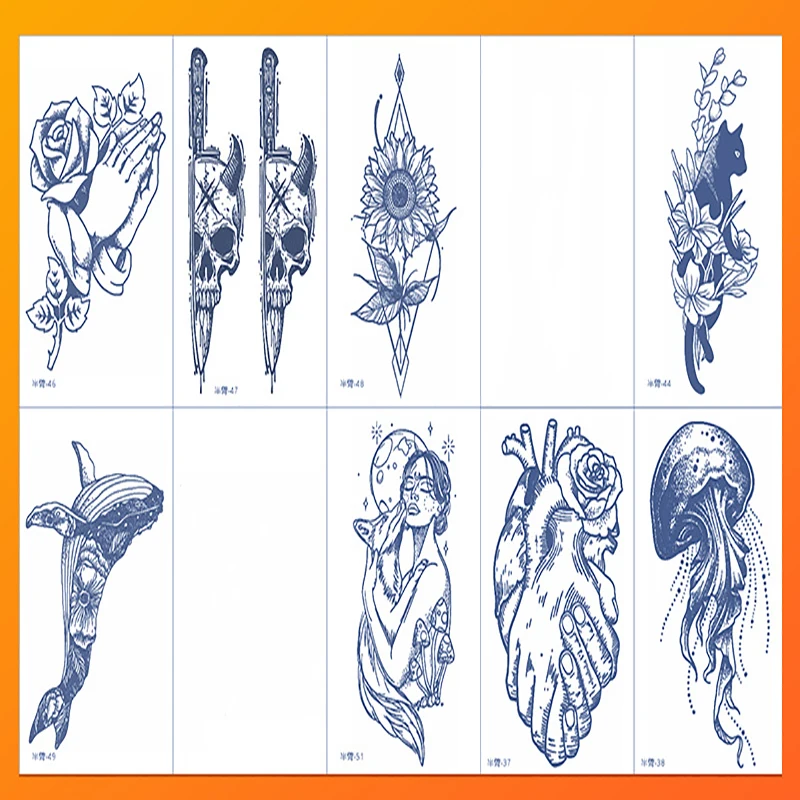 Best of Body Art Tattoo Stickers Herbal Juice Tattoo Half Arm Leg Arm Waterproof Fake Tattoo That Lasts 15 Days Reviews & Tips - Image 3