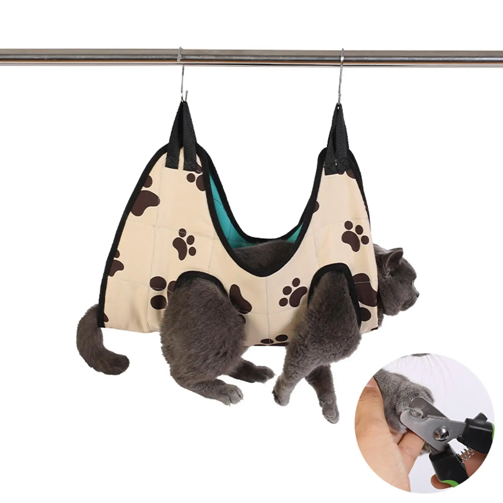 Portable Dog Grooming Hammock Restraint Bag Multi Functional Hammock Helper for Bathing Puppy Nails Clipping Assistant Examining