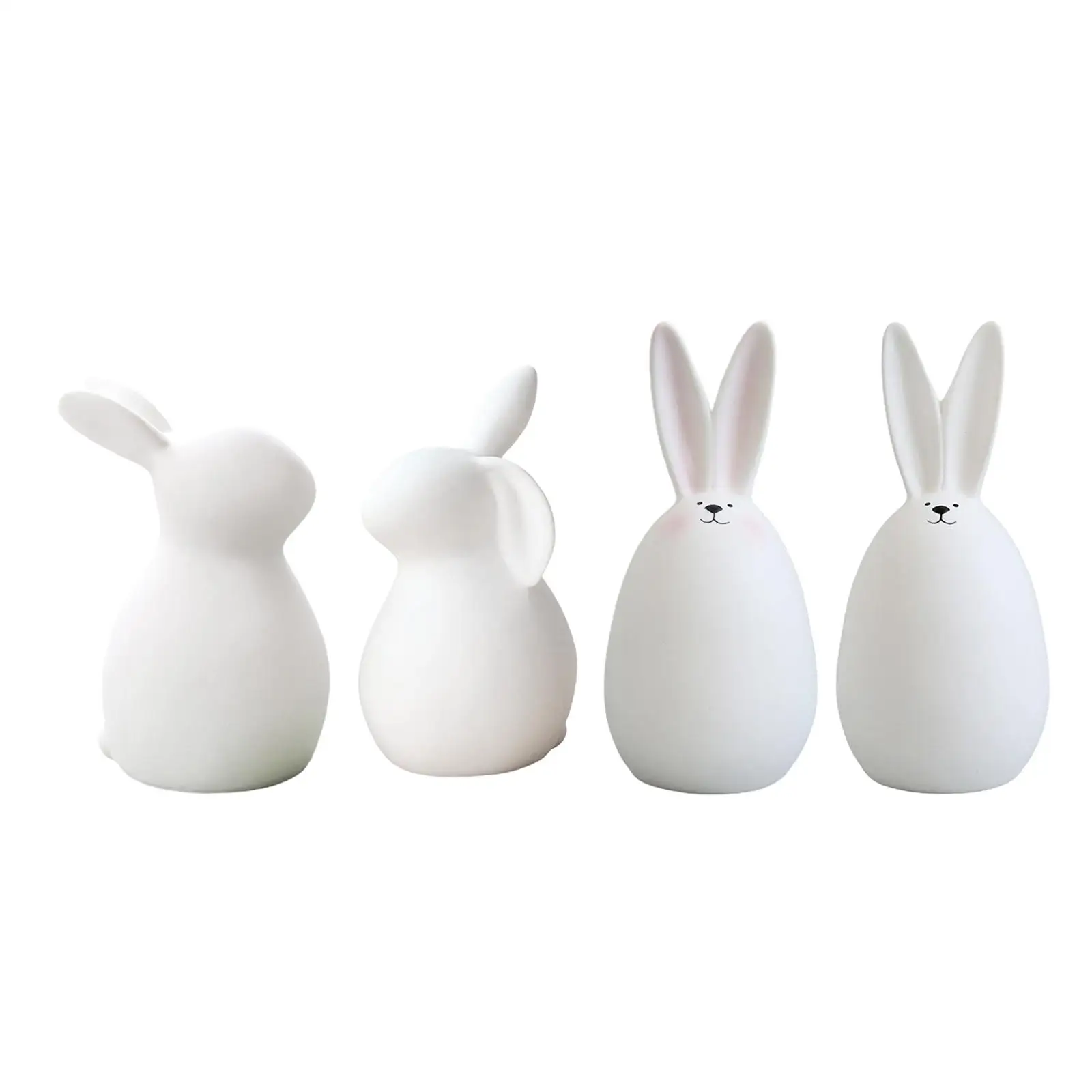 Adorable Rabbit Statue Easter Bunny Figurines for Arrangement Office Cabinet