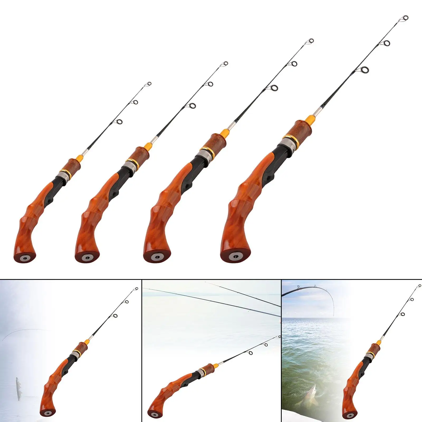 Lightweight Ice Fishing Rods Fish Rod Easy to Travel Ice Fishing Pole for