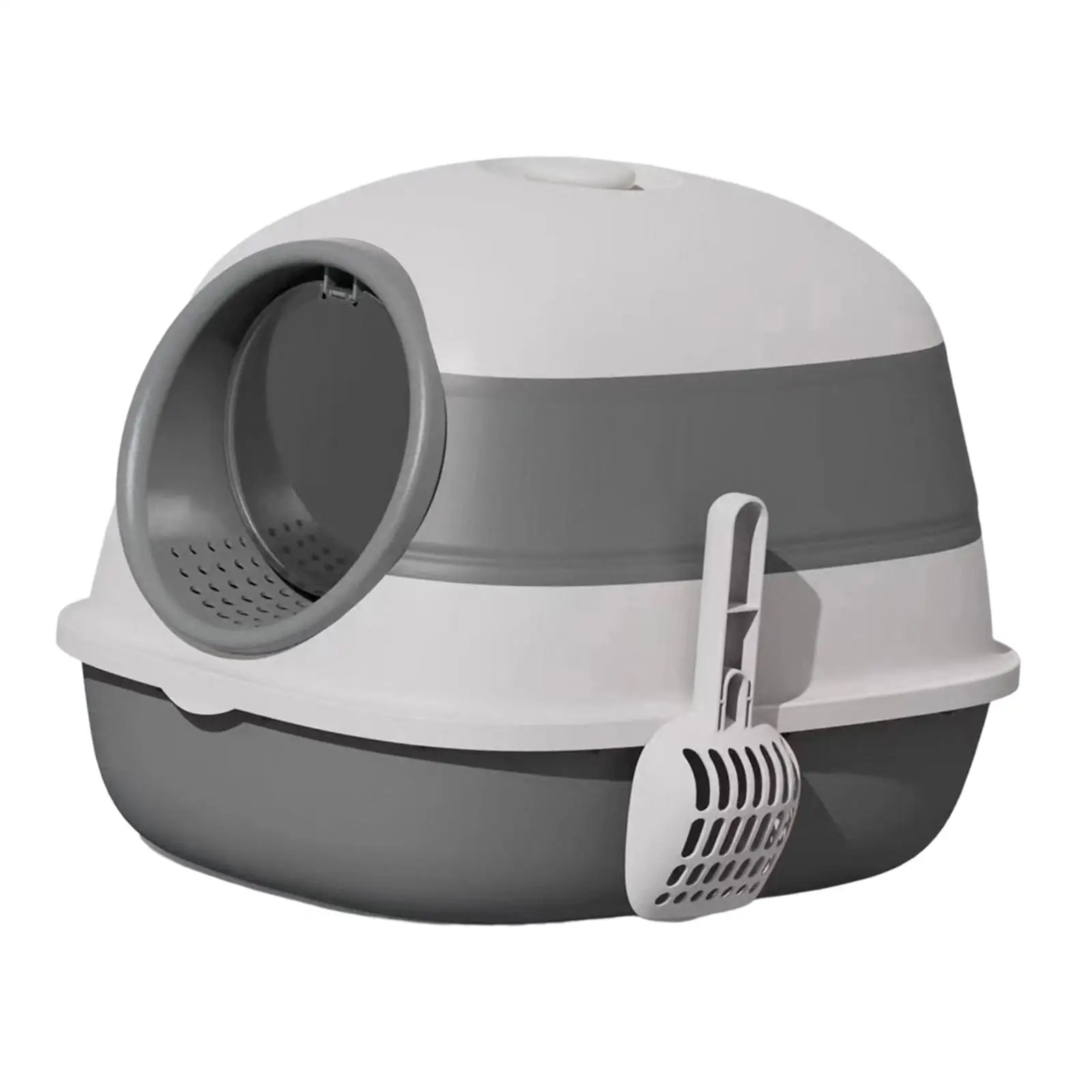 Folding Cat Litter Box Large Space Enclosed W/ Scoop Hidden Easy Clean Kitty House Portable Hooded Sand Box Basin Toilet