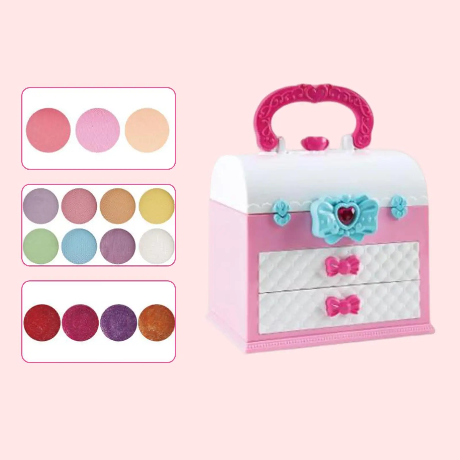Kids Play Makeup Set with Cosmetic Case Beauty Toy Real Cosmetic Little Girl Makeup Set for Party Favors Birthday Gifts Children