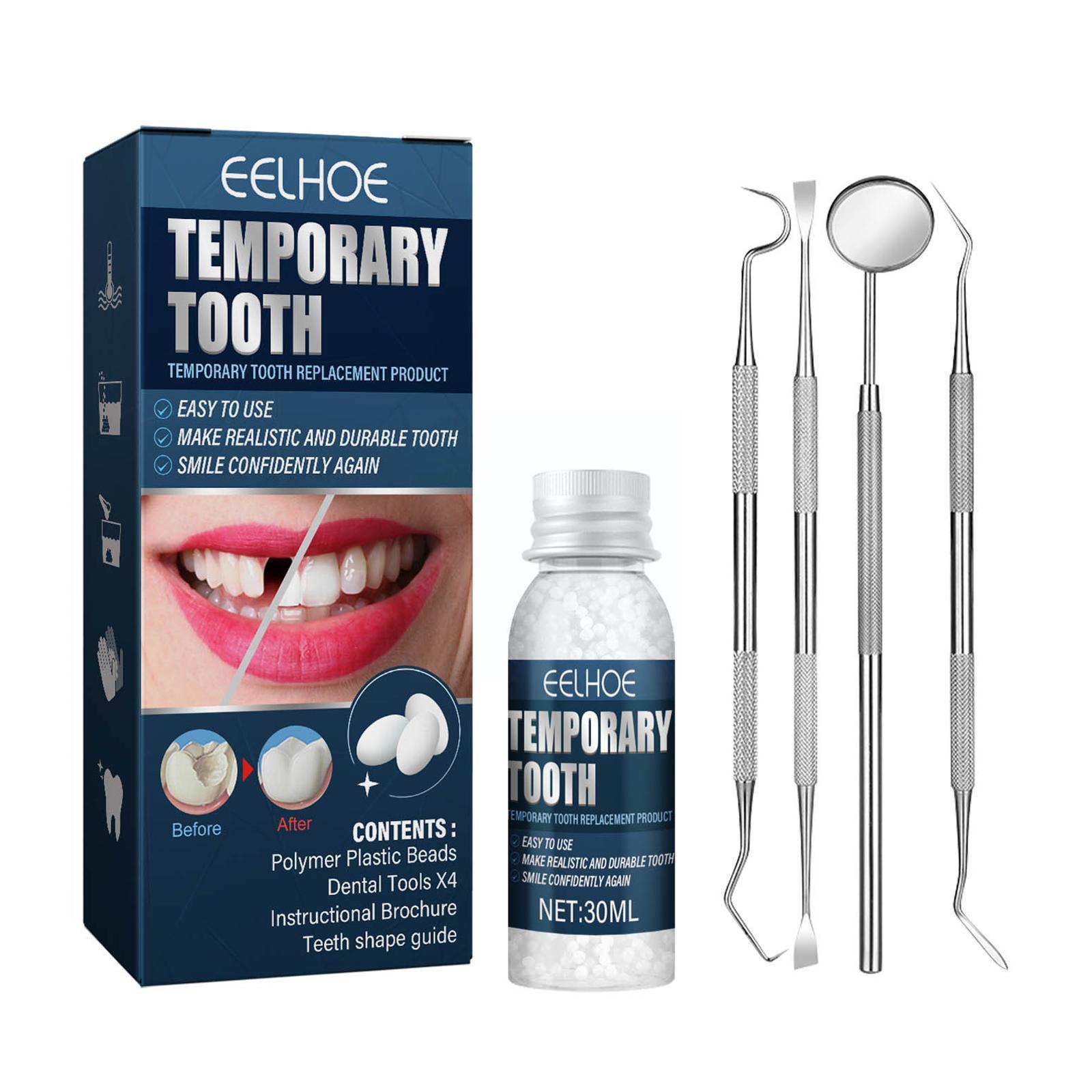 Best of Temporary Tooth Repair Kit Glue Denture Adhesive Set Repair Kit For Lost Fillings Moldable Tooth Filling False Teeth Tool U2I5 Reviews & Tips