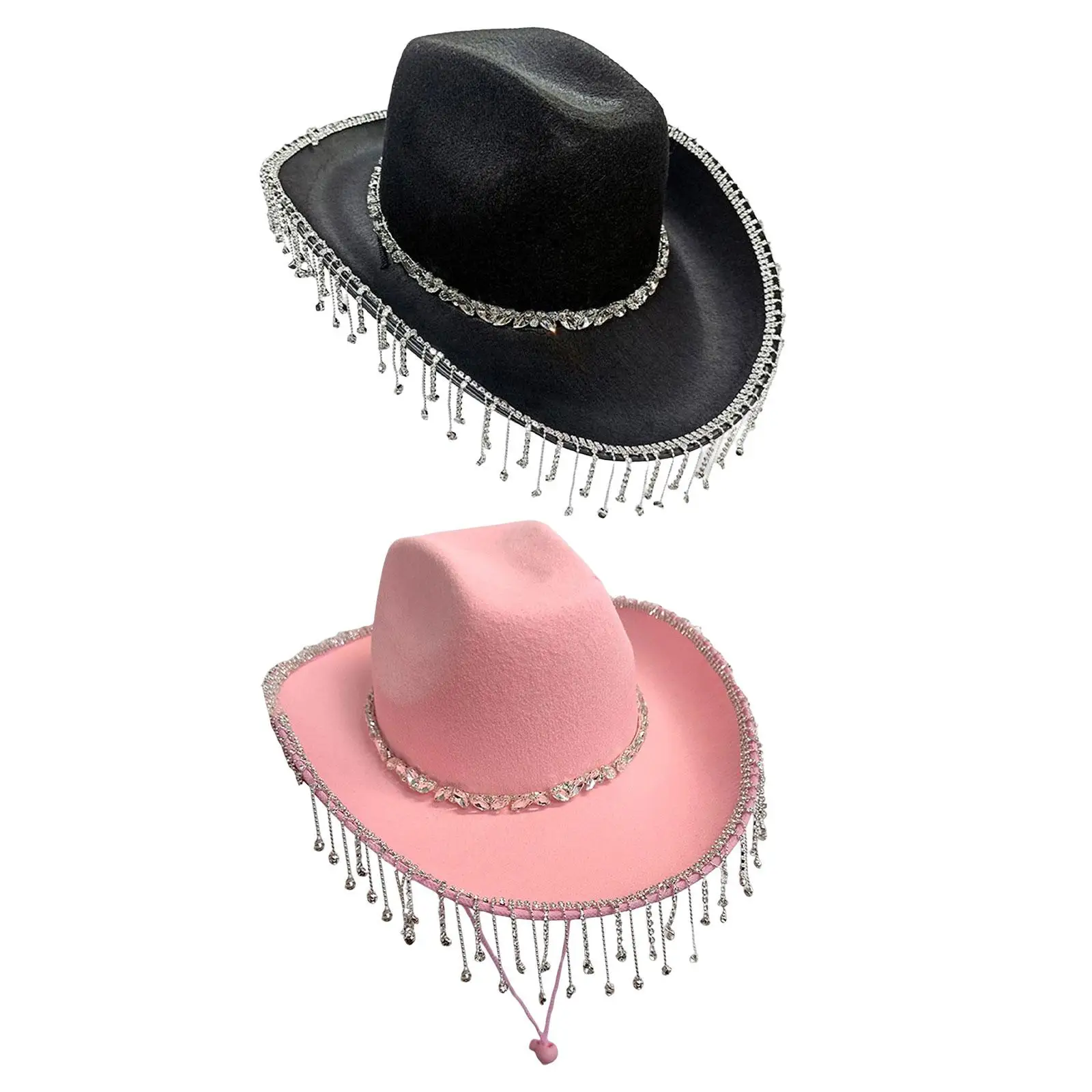 Western Cowboy Hat Beach Summer Events Hiking Party Women Camping Casual Fancy Dress Wide Brim Hat Cowgirl Hat Disco Hat