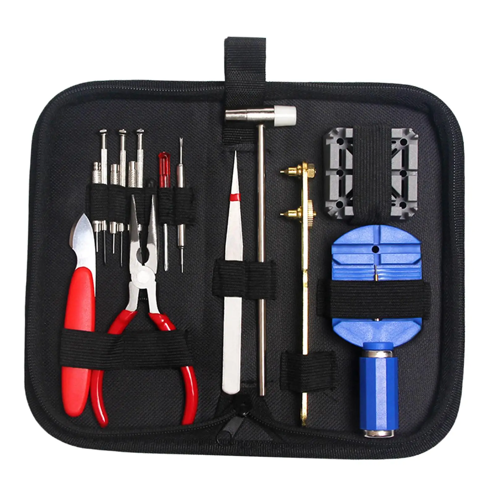 16x Watch Repair Kit Watch Band Removal Tool Back Removal Tool with Carrying Bag for Strap Disassemble Professional