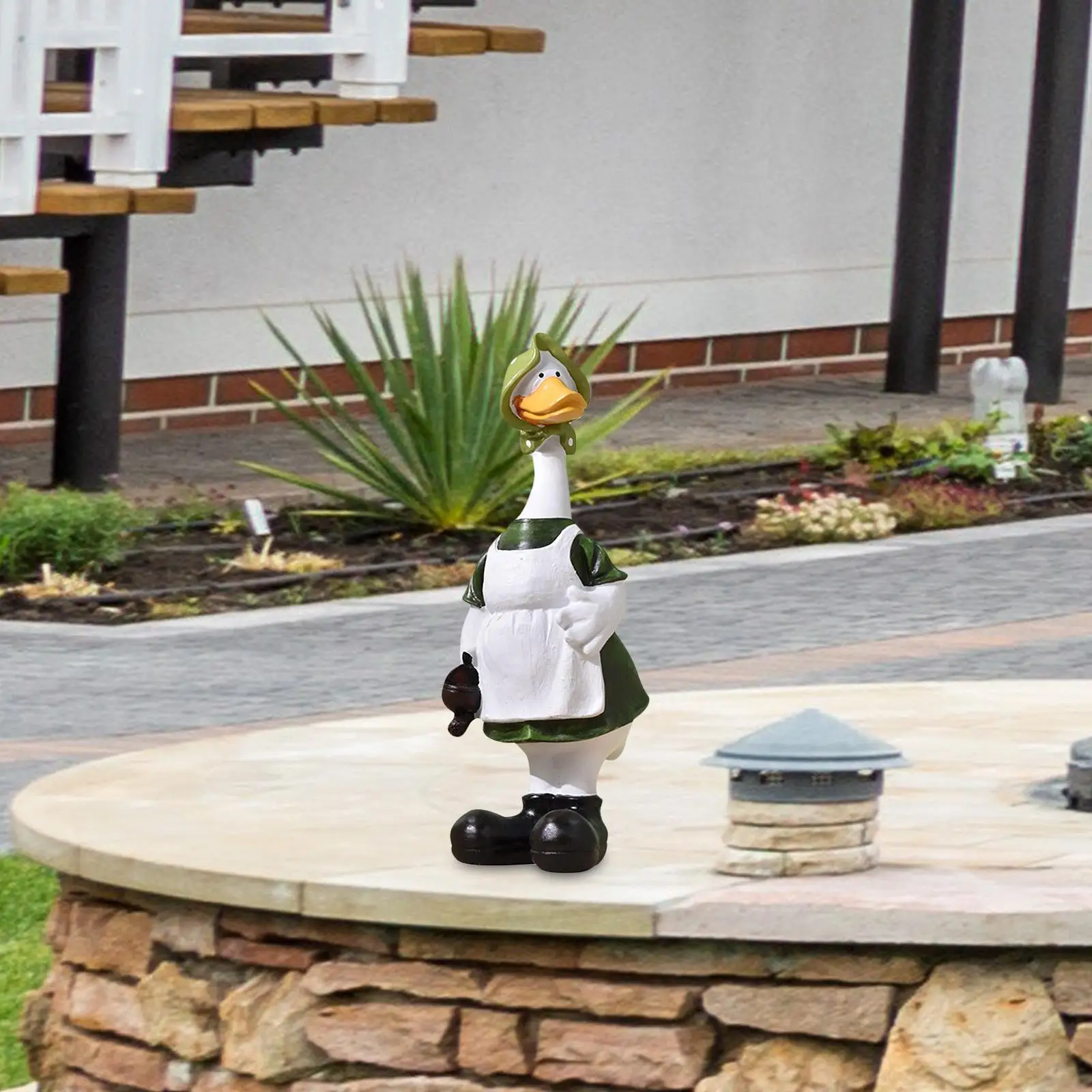 Garden Duck Statues Creative Lawn Decorative Funny Duck Figurines Resin Garden