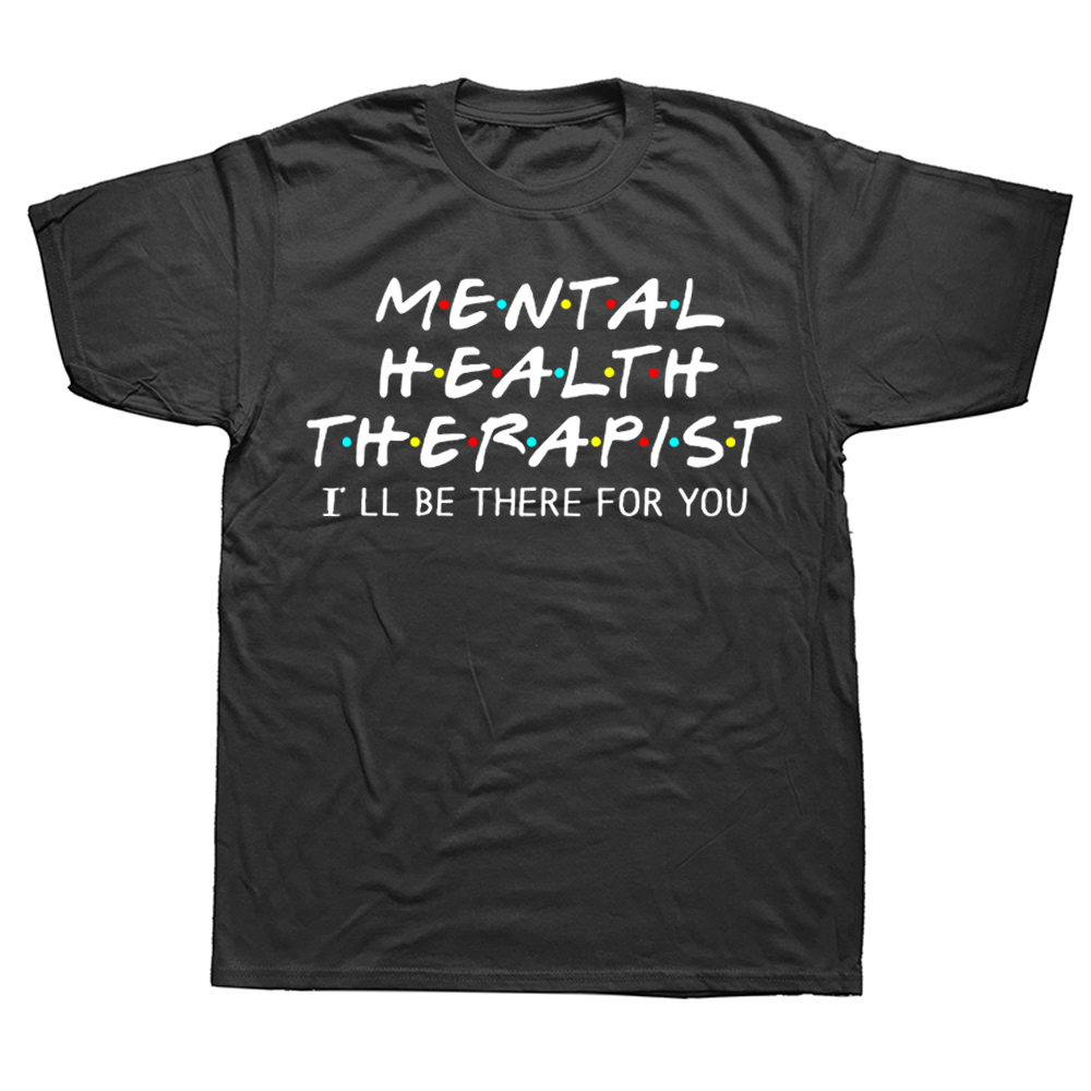Casual Oansatz Männer T Shirt Psychologe Shirts Berater Geschenk Psychische Gesundheit T-shirt Psychische Gesundheit Therapeut Shirt – Detail 2