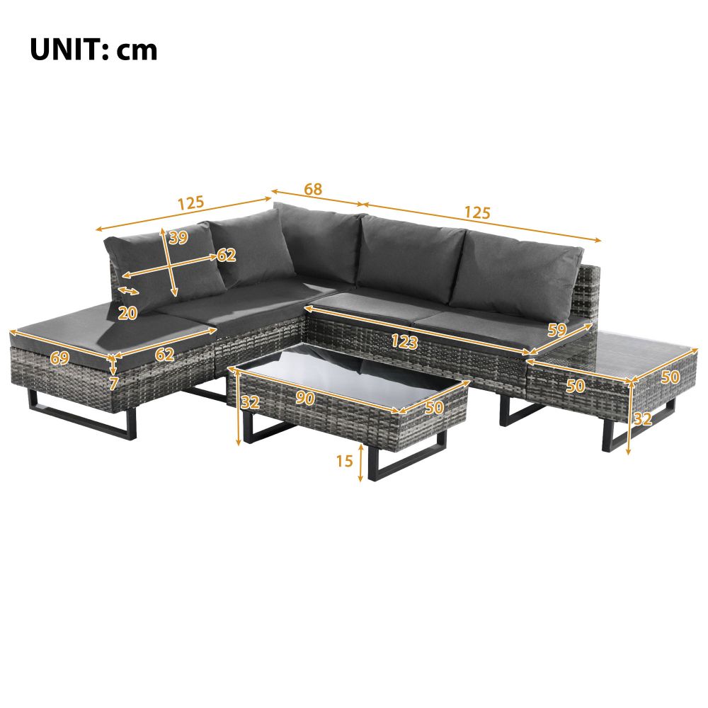 garden sofa set with coffee table