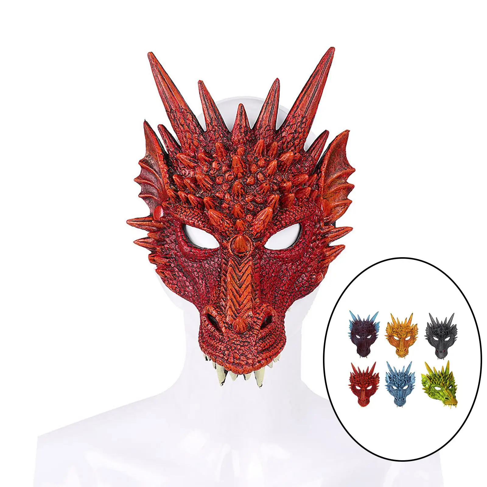  PU Dragon  Horror  for Men Women Cosplay  Props Masquerade Fancy Dress Costume