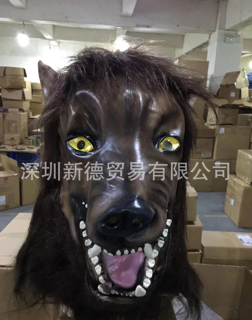 Halloween cosplay animal Wolf dog mask animal furry mask cute furry head  cover