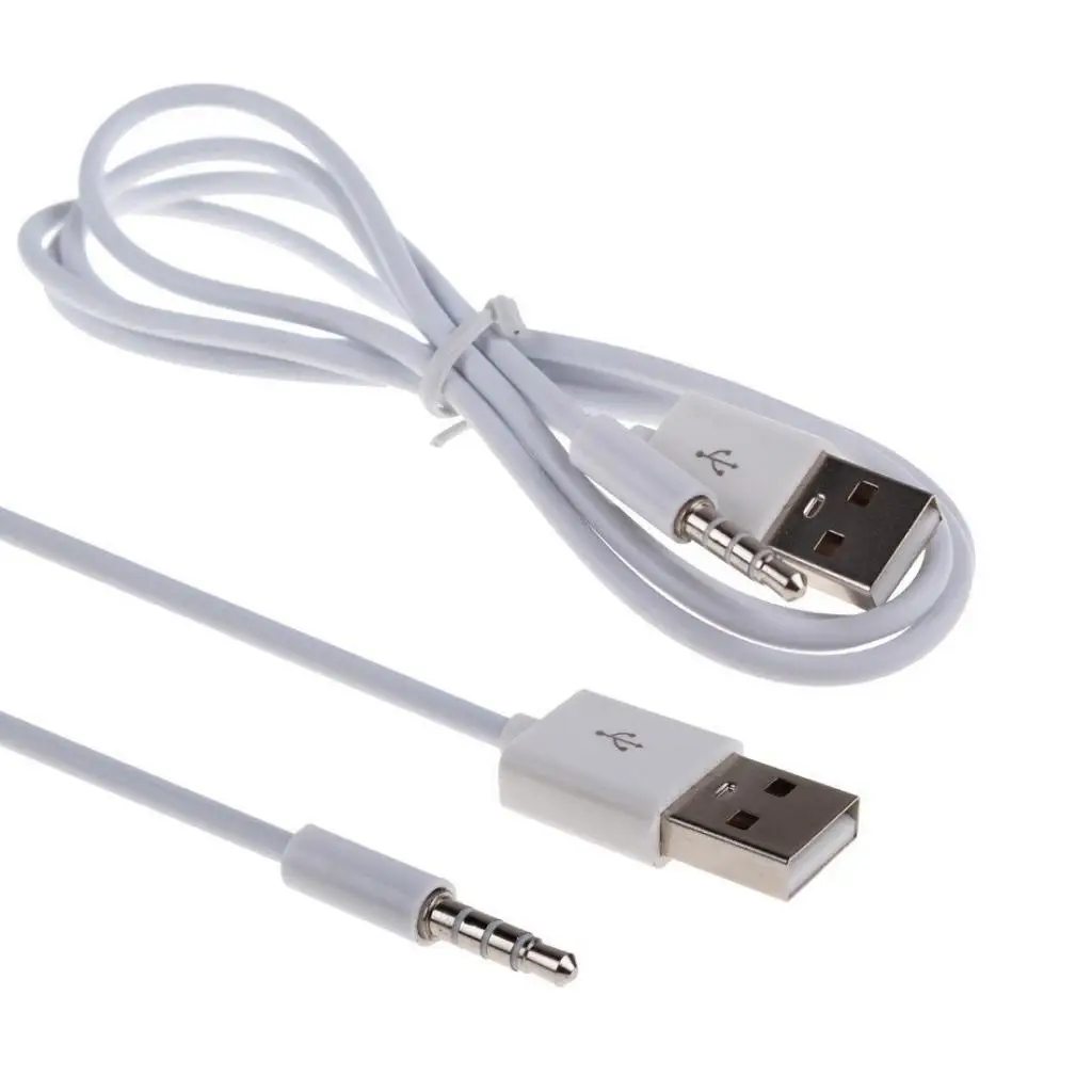 USB 2.0 Charger Interface Male to 3.5mm  Audio Interface Male Adapter Cable for MP3 MP4 PC Gadget Accessories