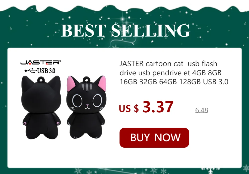 JASTER cartoon cat  usb flash drive usb pendrive et 4GB 8GB 16GB 32GB 64GB 128GB USB 3.0 bulk gift usb memory stick u disk best pen drive