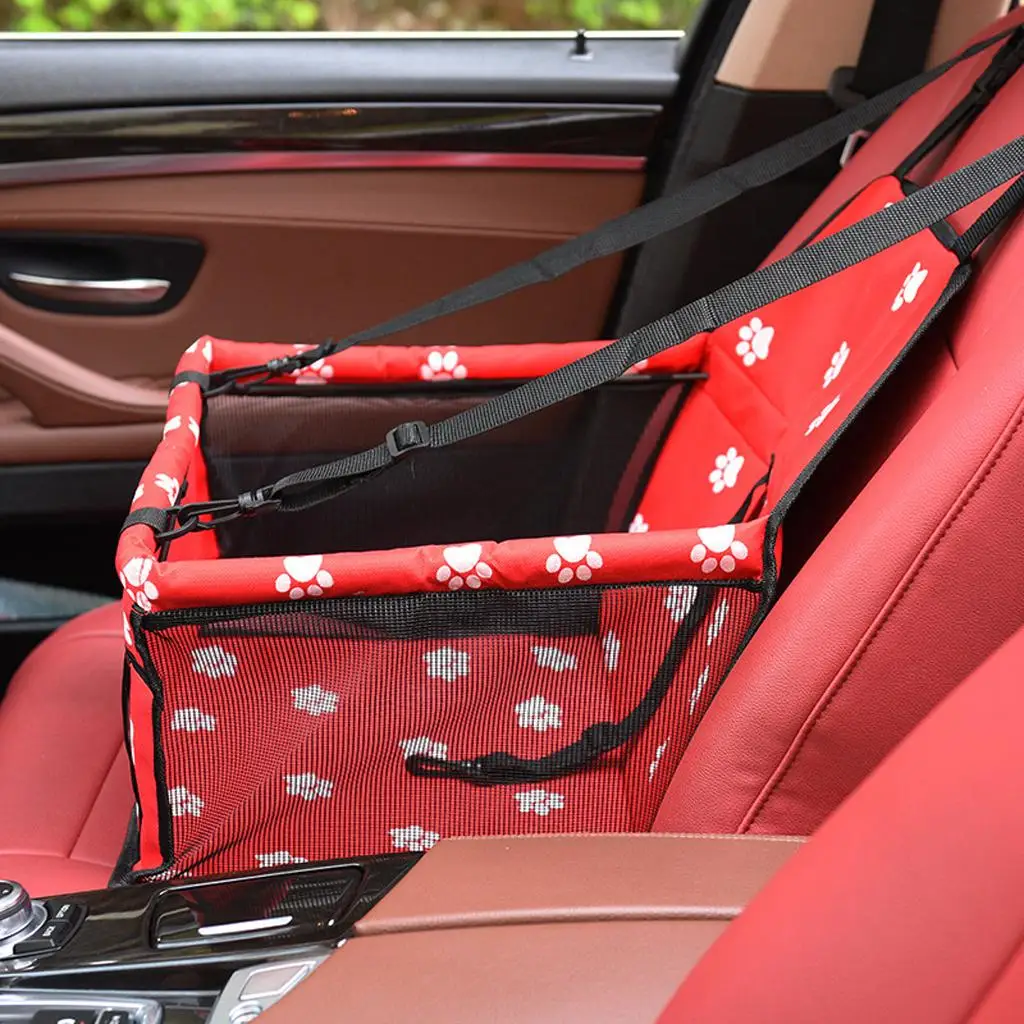 Portable Dog Car Seat Belt Booster Travel Carrier Folding Bag Pet Cat  