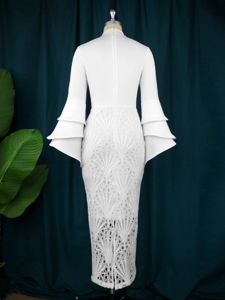 Long Sleeve Lace Cover Bodycon Classy Evening