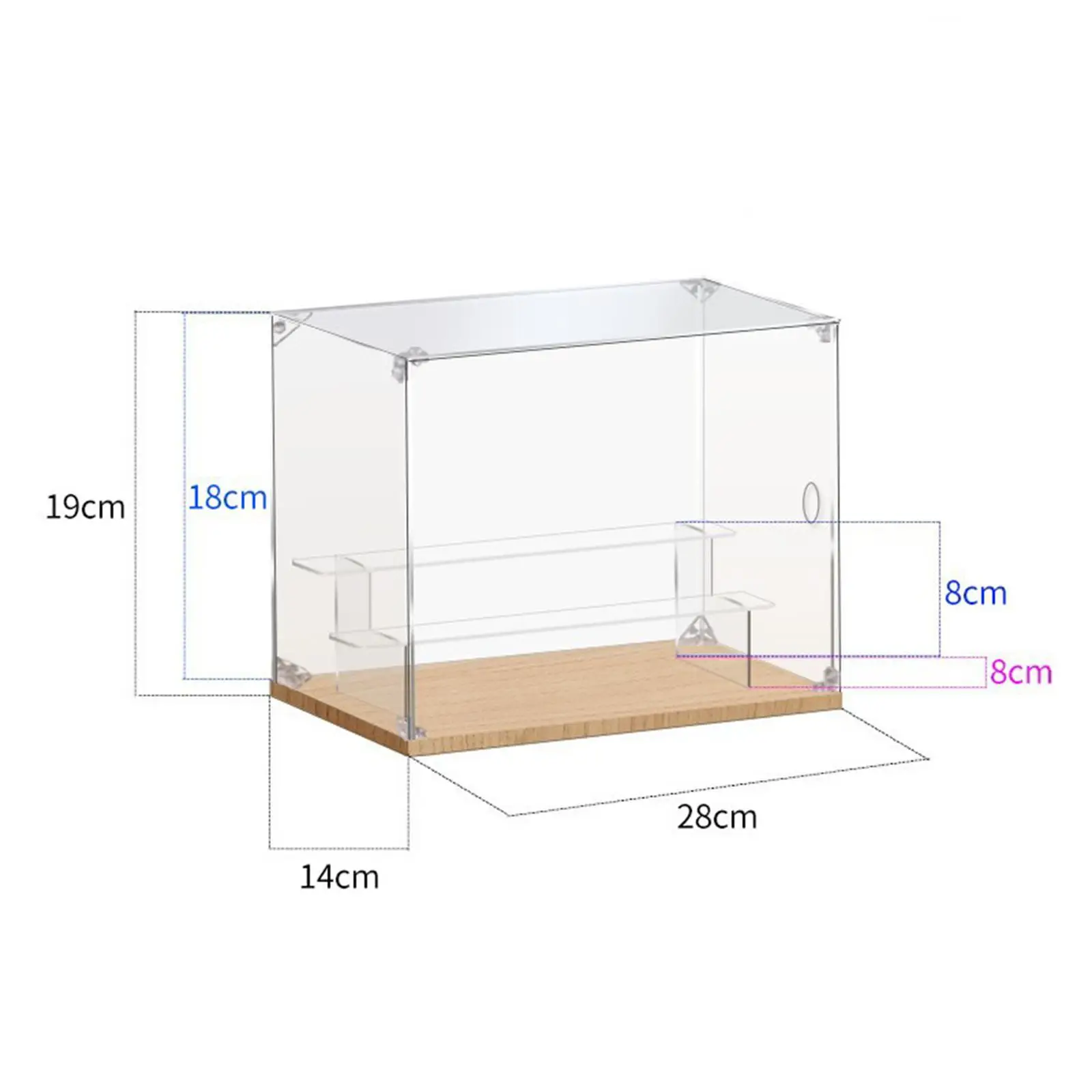 Transparent Acrylic Display Case for Collectibles Ladder Rack for Retail