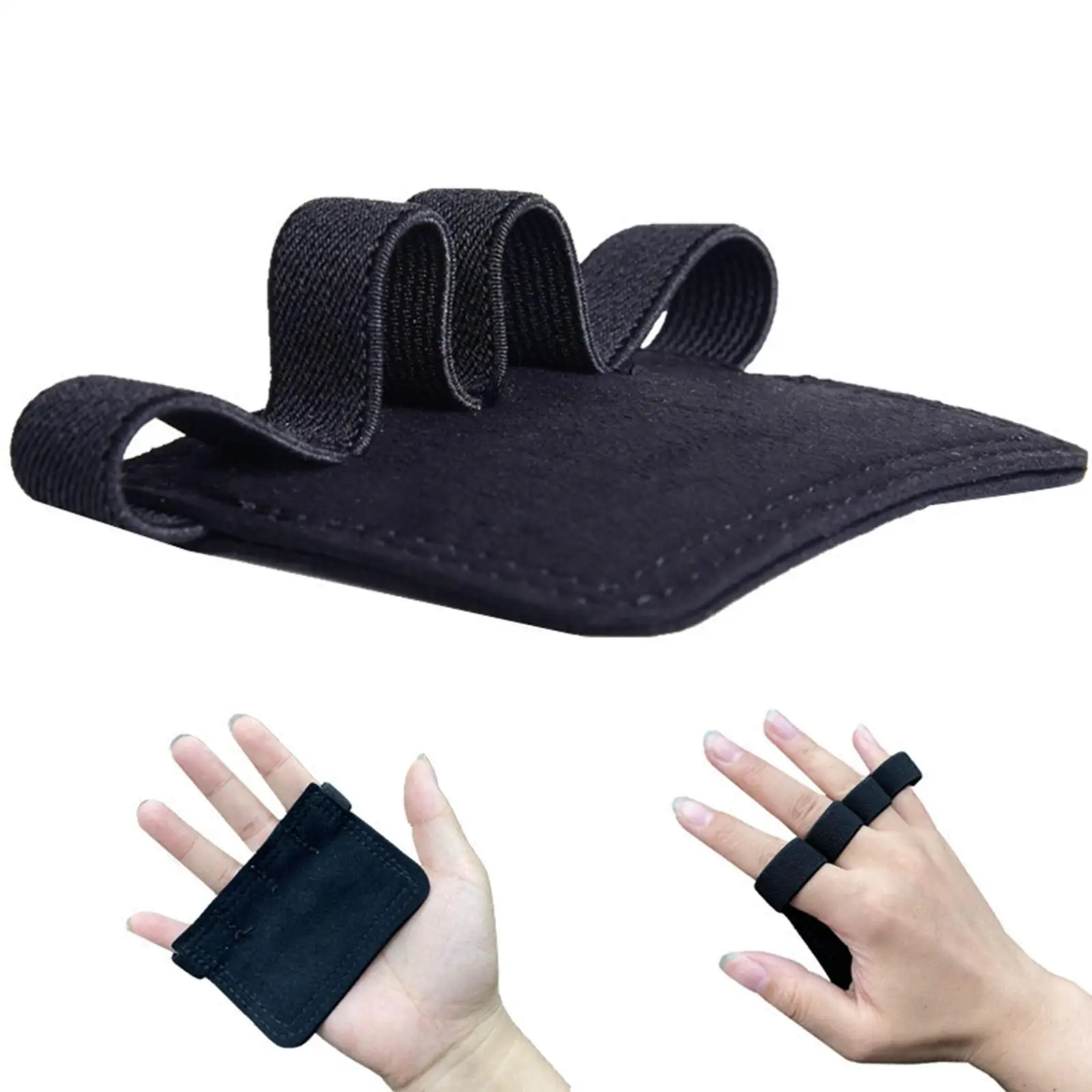 Grip Pad Anti Skid Avoid Calluses 4-Finger Loop Workout Gloves for Men Women Weightlifting Gym Fitness Sports Powerlifting