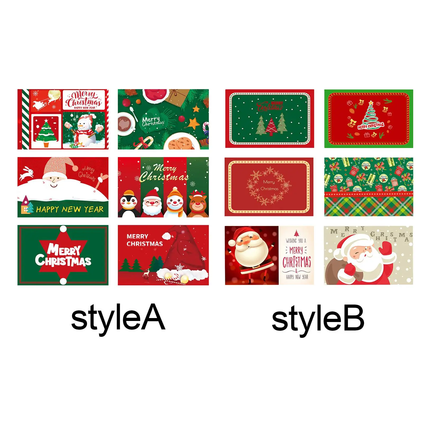 6Pcs Christmas Placemats Washable Dining Mats Heat Resistant Cloth for Christmas Farmhouse Home Decor