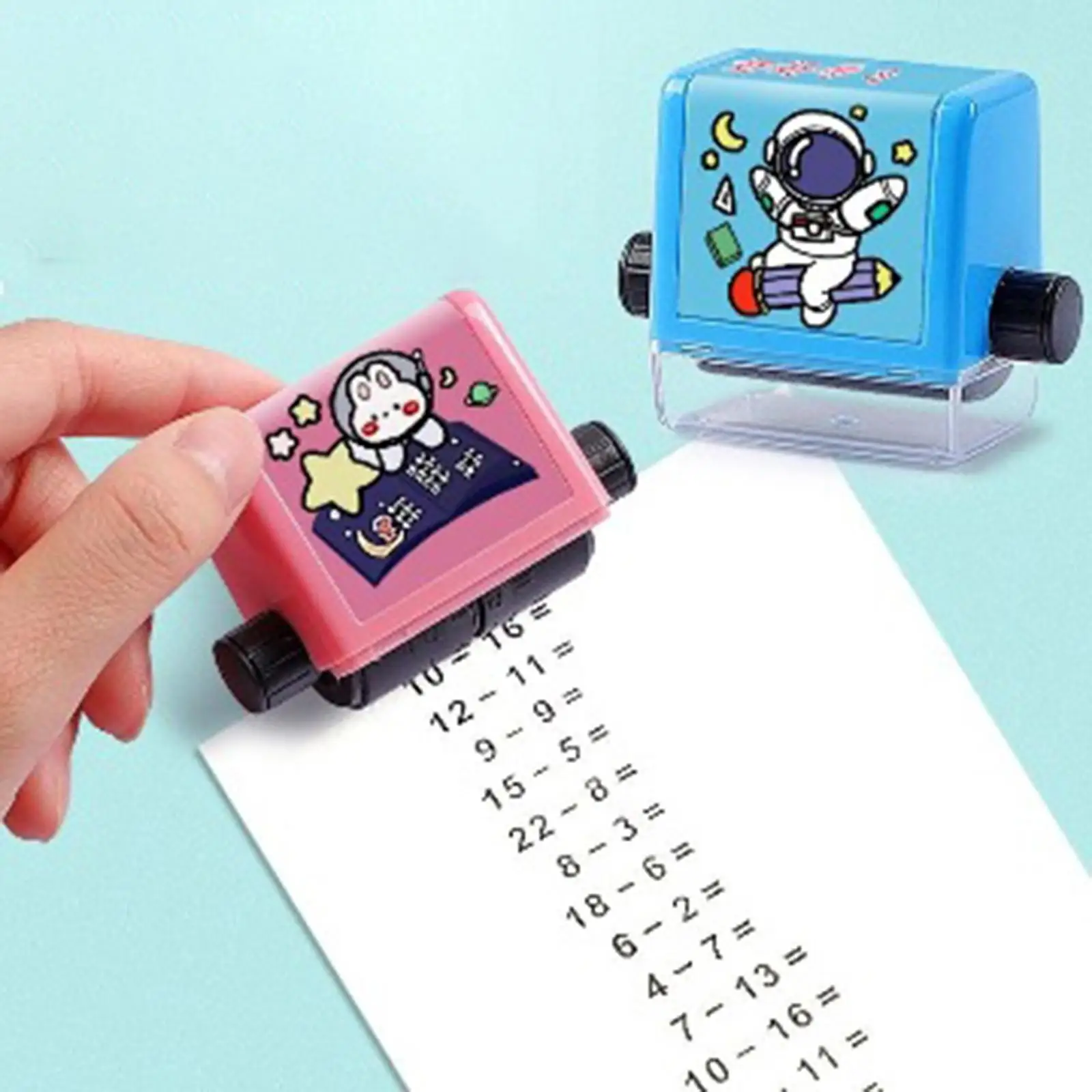 Roller Digital Teaching Stamp School Supplies Homeschool Kindergarten Arithmetic Tool Number Rolling Stamp for school Elementary