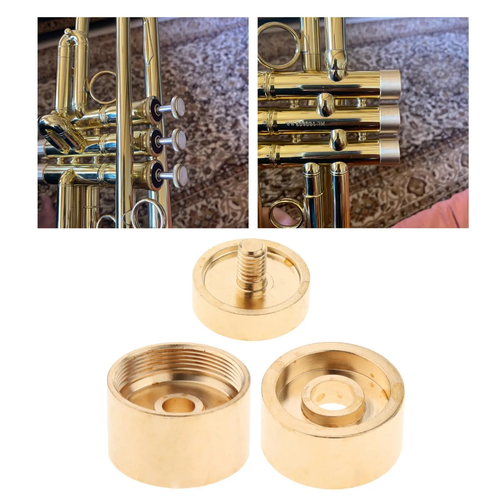 Trumpets Valve Cap Repairing Parts Trumpet Heavy Bottom Valve Cap for Spare Parts