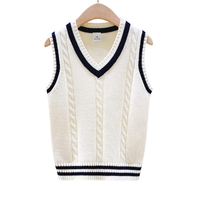 Knitting Vest Popular Sleeveless Plaid Stitching Color Student Knitted  Waistcoat for School Knitted Waistcoat Pullover Vest - AliExpress