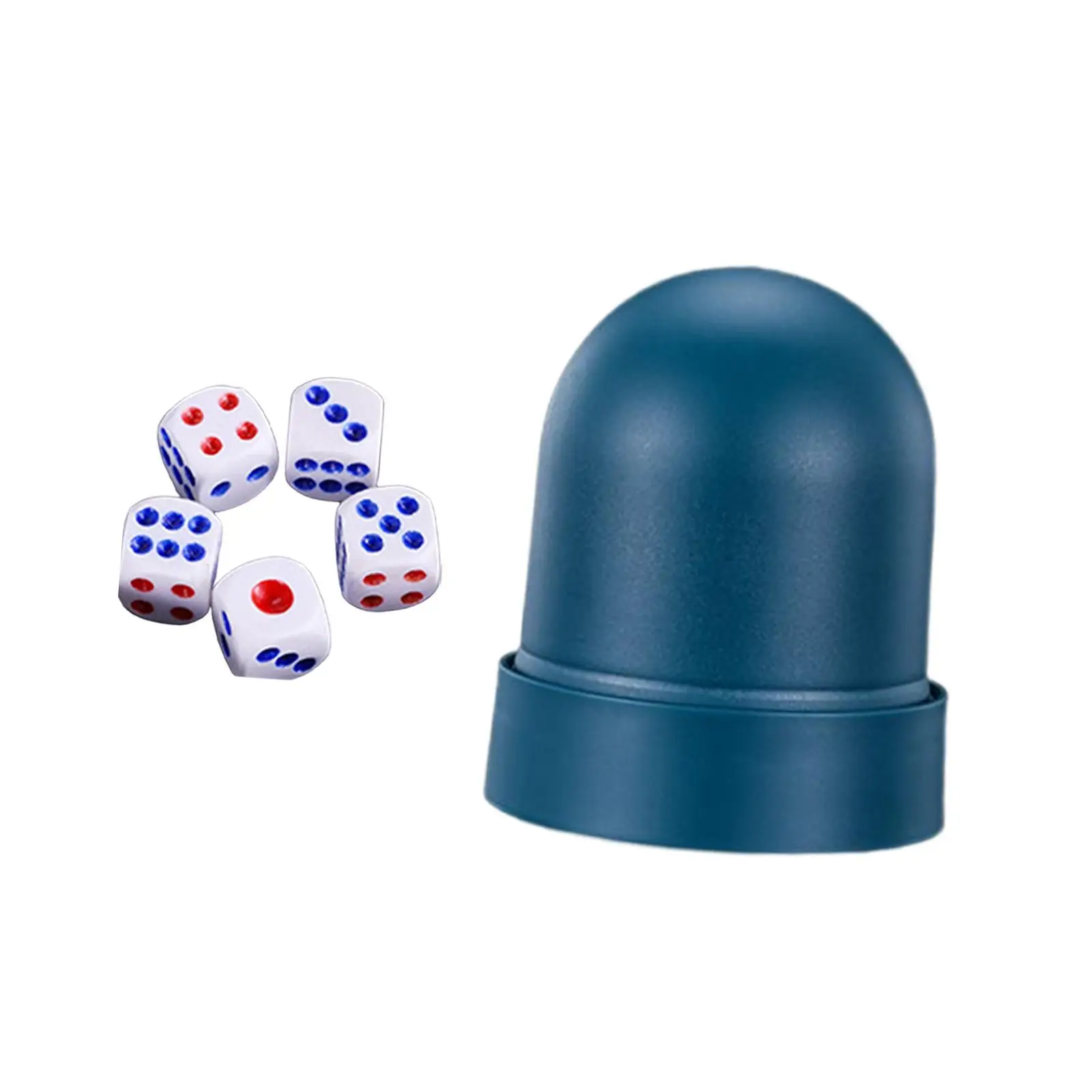 Dice Cup Upgraded Press dices game Space Saving with 5 Dice Bar Dice for Bar Party