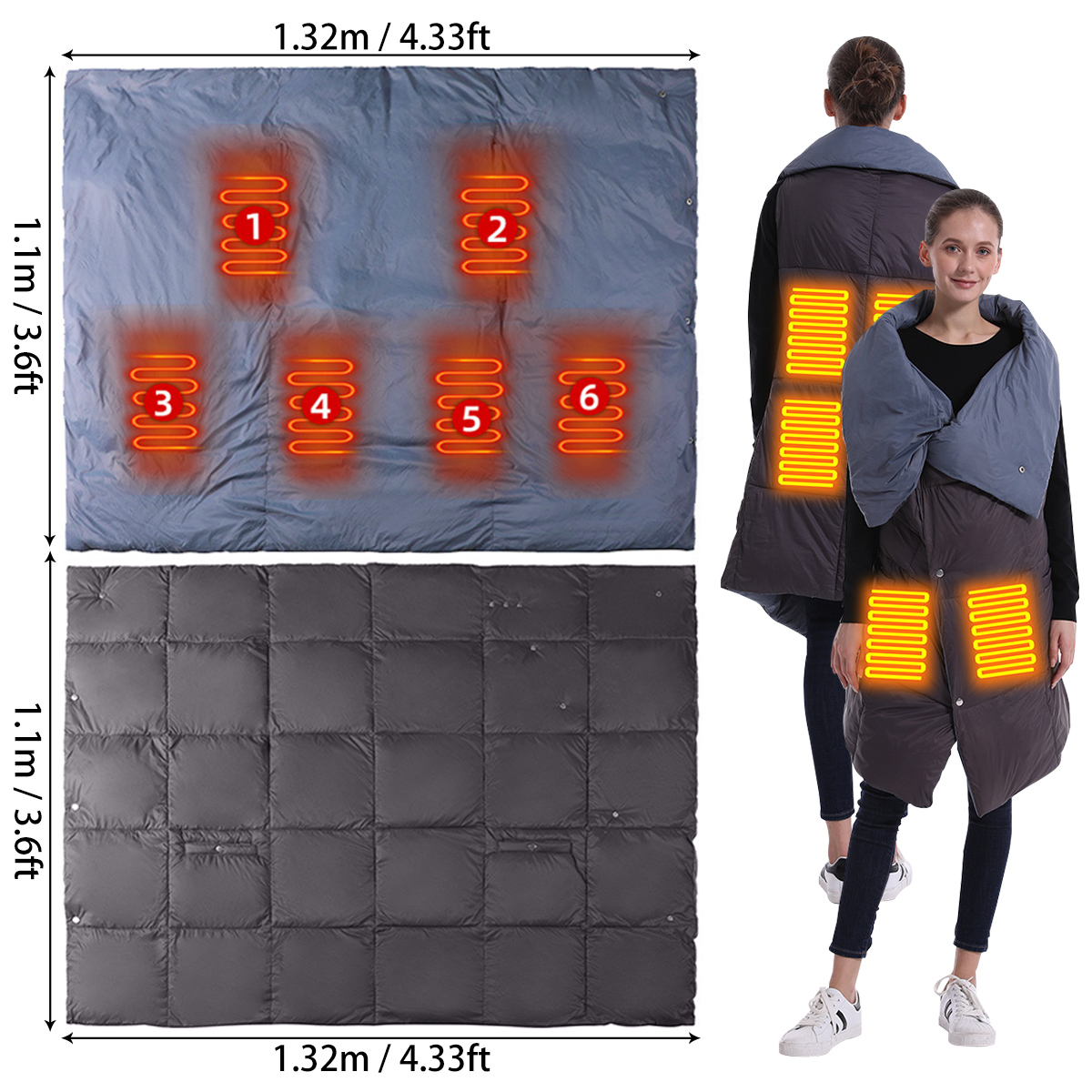 Outdoor Portable Heated Blanket