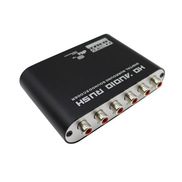 Digital to Analog 5.1 Channel Stereo DAC HD Audio Converter Optical SPDIF  Coaxial AUX 3.5mm to 6 RCA Sound Decoder Amplifier