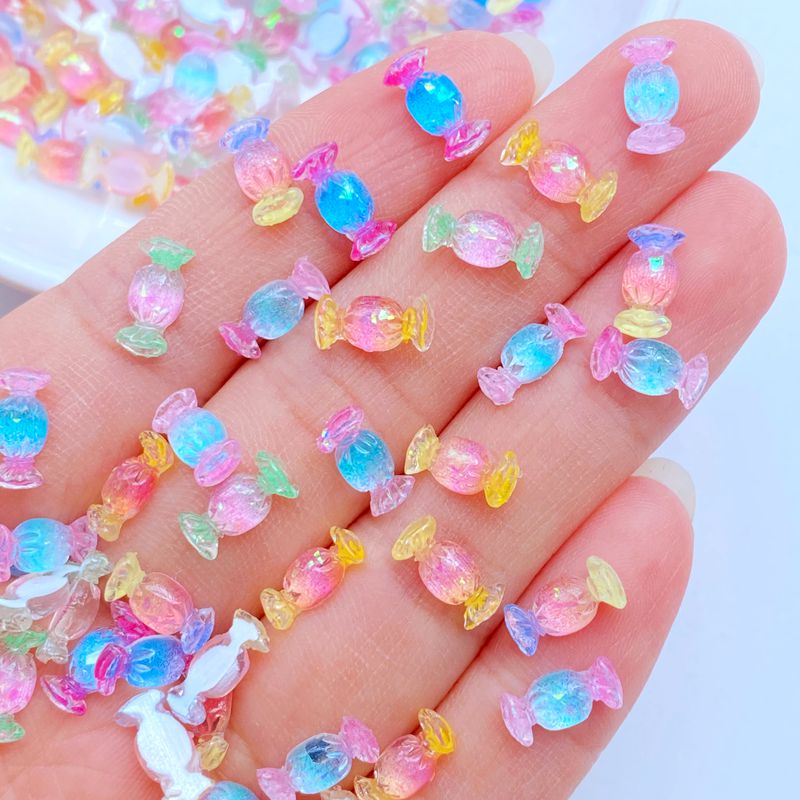 Best of 50pcs 3D Resin Nail Cute Mini Colored Candy Nail Parts Accessories Kawaii DIY Nail Art Decoration Reviews & Tips