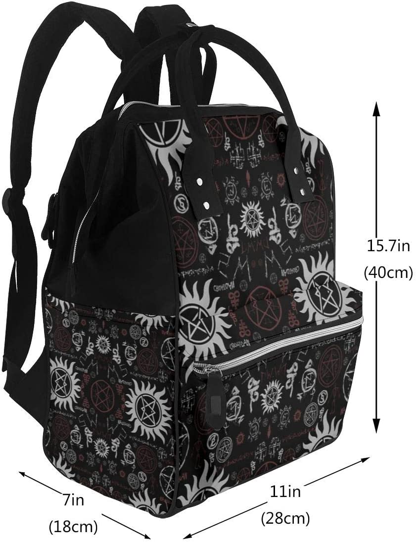 Wickelt asche übernat ürliche Symbole schwarze Baby tasche Windel wasserdichter Reise rucksack woemn große Kapazität Multifunktion rucksäcke – Detail 2