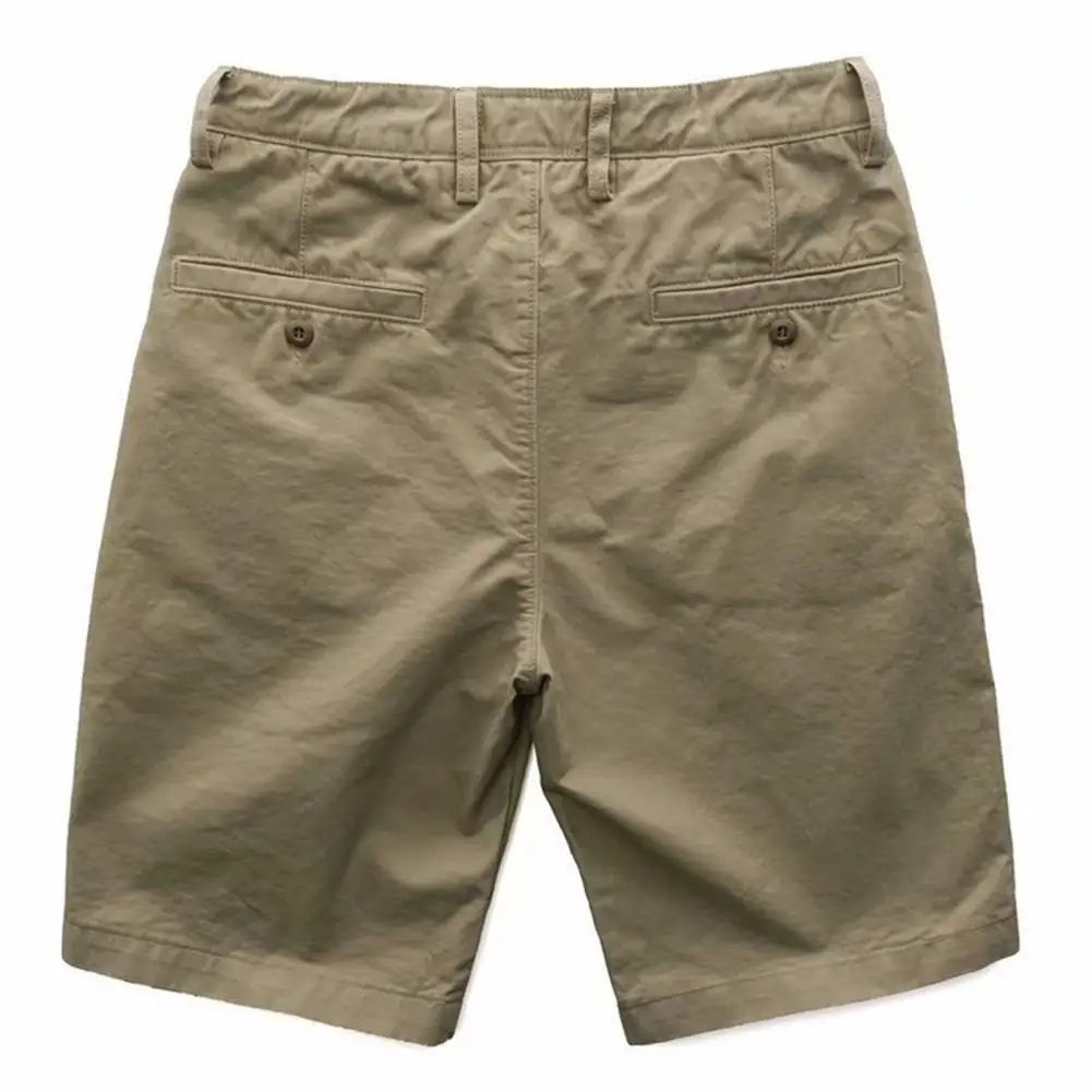 smart casual shorts Short Pants Solid Color Summer Breathable Solid Color Zip Closure Shorts   Cargo Shorts  for Jogging casual shorts