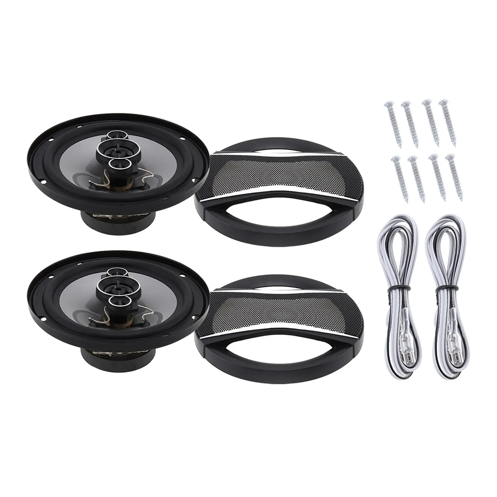 2x 6.5 inch 12V Coaxial Speakers Easy to Install Universal Car HiFi Vehicle