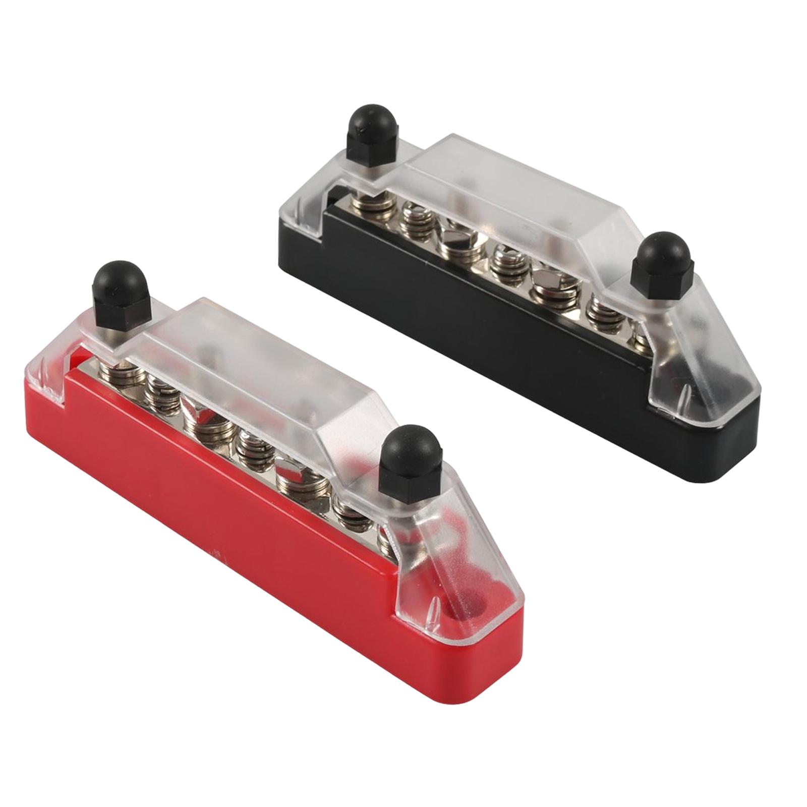   Distribution Block 4x M6 Studs 3x M4 Screws Fit for Automotive Car