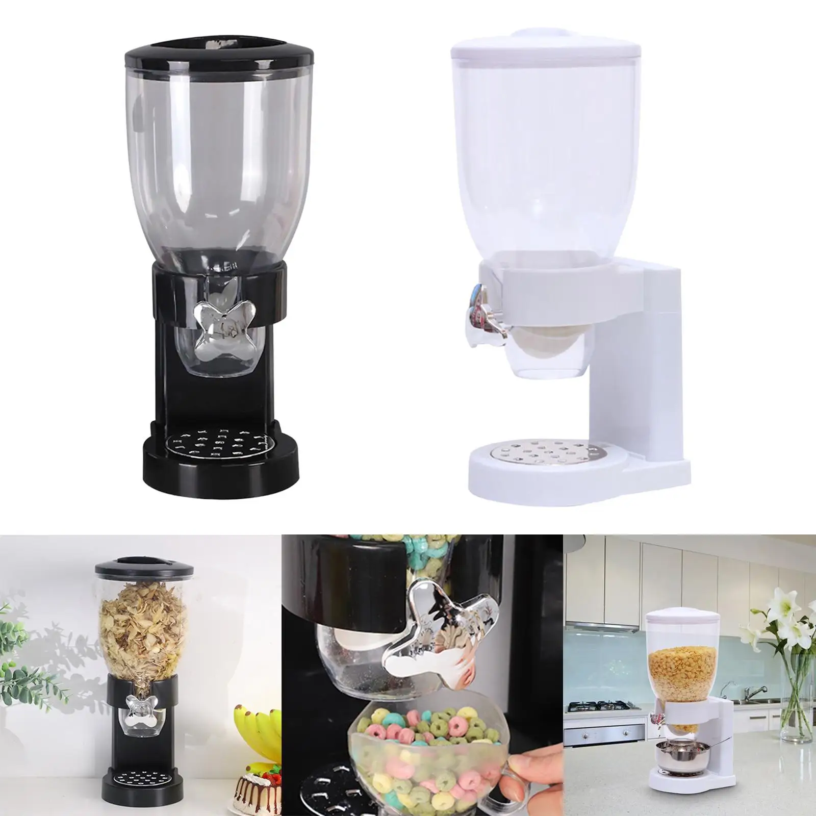 Cereal Dispenser Tight Storage Bottles Dry Food Dispenser Machine Food Dispensers for Office Breakroom Home Oatmeal Coffee Beans