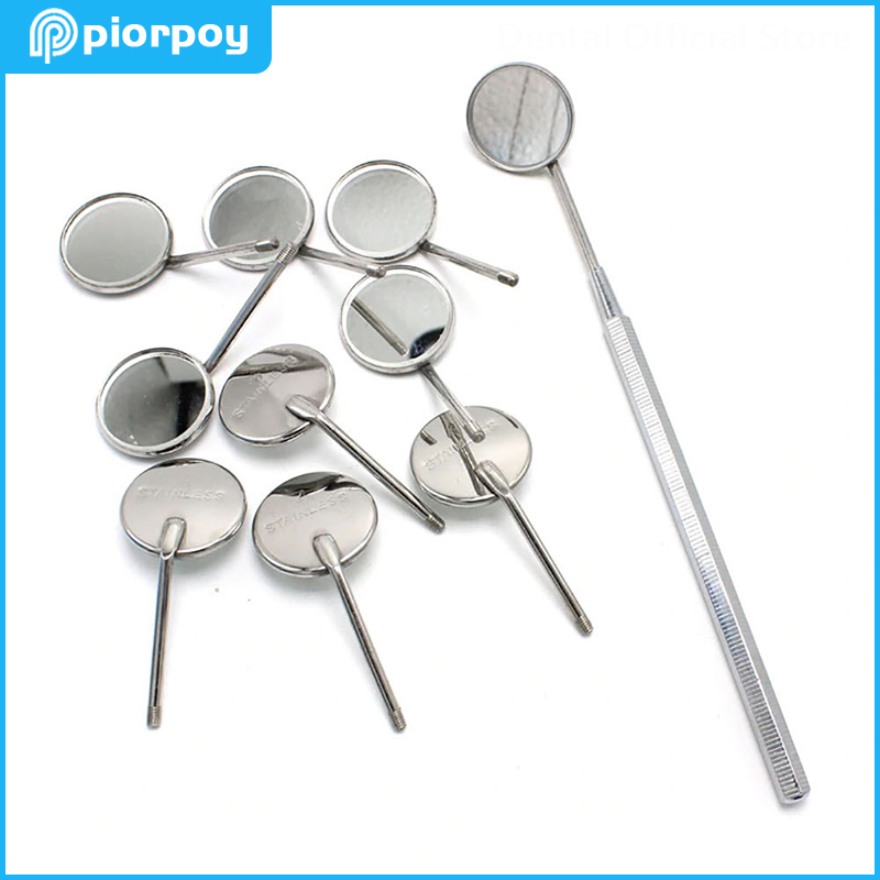 Best of PIORPOY 5 / 10 Pcs Dental Mouth Mirror Reflector Rhodium 22 / 24 Mm Diameter Stainless Steel Dentist Instruments Tools Oral Mirrors Reviews & Tips