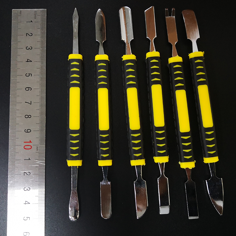 Edelstahl neugierige Öffnung Reparatur-Tool-Kit für Handy-Notebook Doppel köpfe Metall Spudger Handwerkzeuge-Sets 6 teile/satz – Detail 1