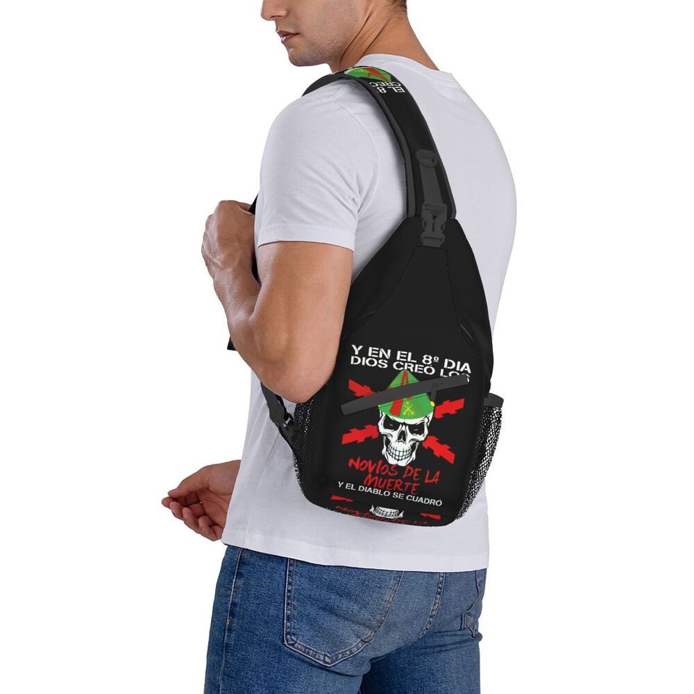 Spanish Legion Crossbody Sling Mochila para Homens,