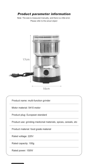 Dropship 5 Core Coffee Grinder 5 Ounce Electric Large Portable Compact 150W  Spice Grinder With Stainless Blade Grinder Perfect For Spices, Dry Herbs  Grinds Course Fine Ground Beans For 12 Cups Coffee