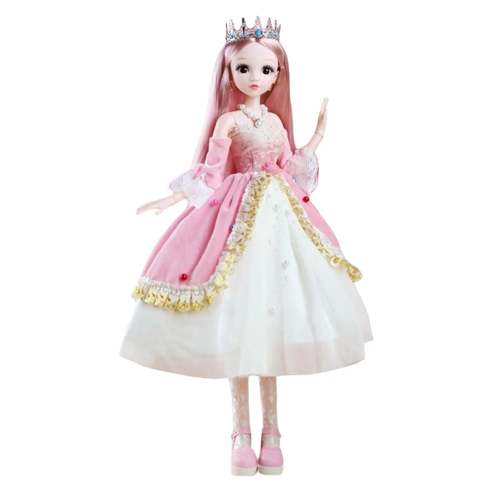 60cm Princess Doll with Clothes and Accessories Ball Jointed Doll for Kids Toys Doll Playset Kids Girl Best Gift Dollhouse
