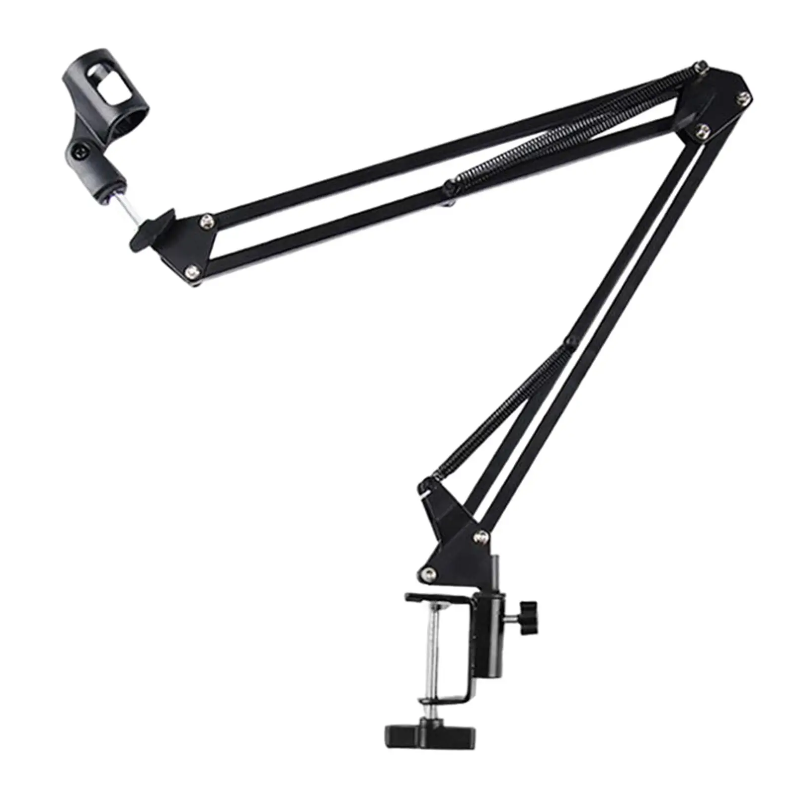 Mic Stand Steel with Desk Clamp Sturdy Desktop Holder Universal for Radio Studio