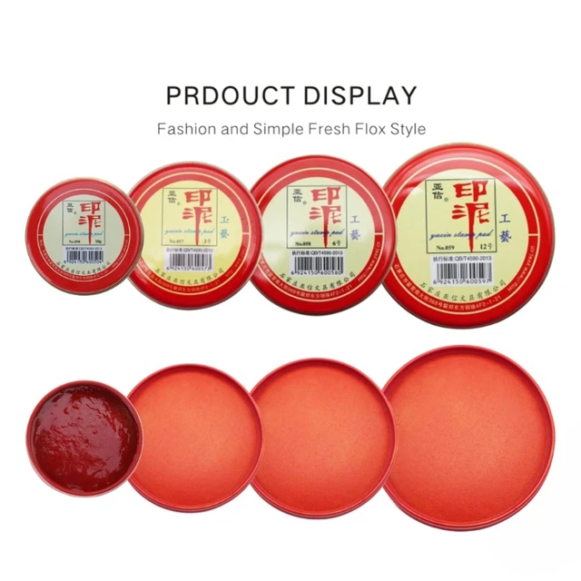 Round Red Stamp Pad Durable Red Stamp Pad Chinese Yinni Pad Quick-Drying  Red Ink-Paste Painting Drop Shipping - AliExpress