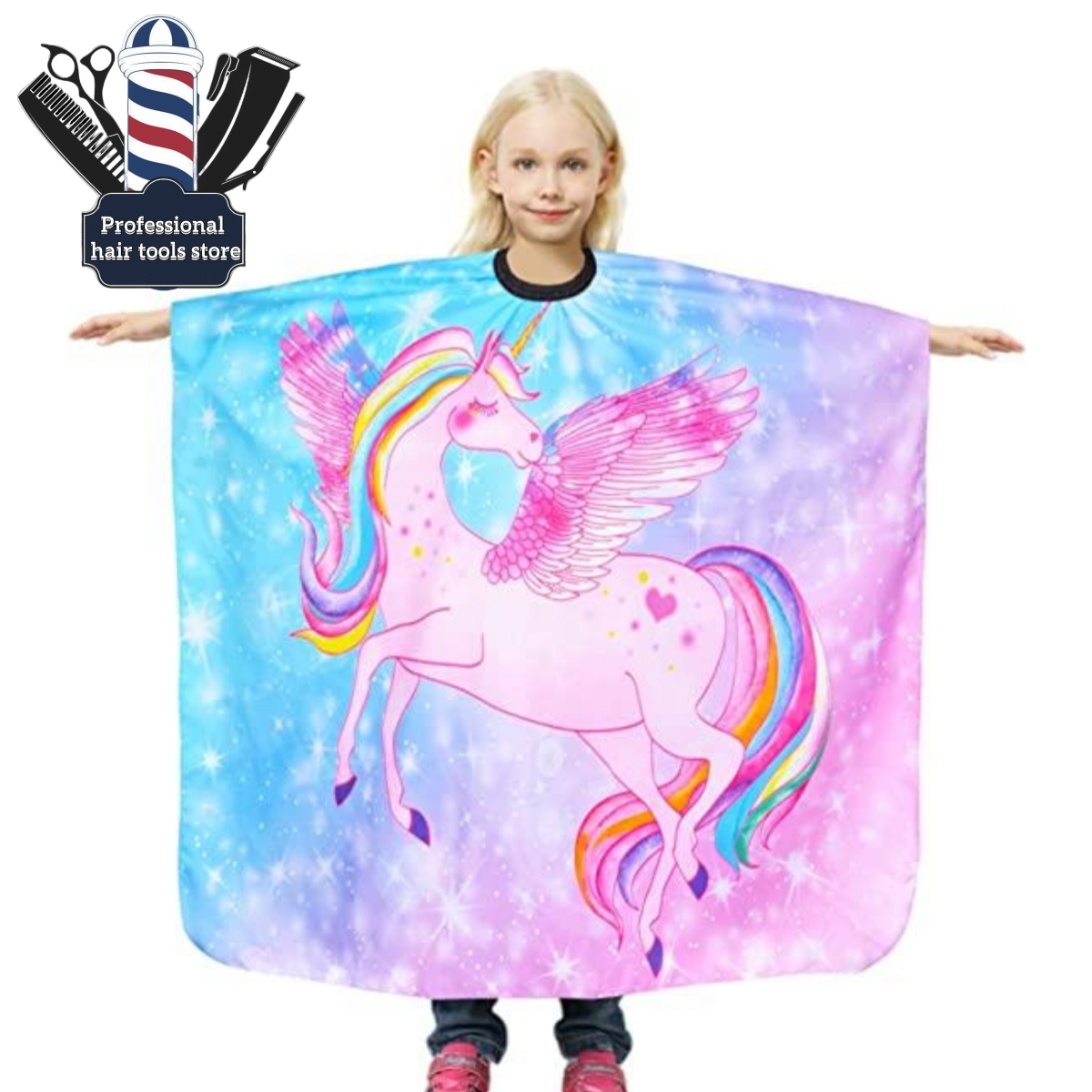 Best of Kids Hairdressing Cape Children Cartoon Pattern Hair Cut Cape Barbershop Haircut Styling Gown Hairdresser Cloth Reviews & Tips