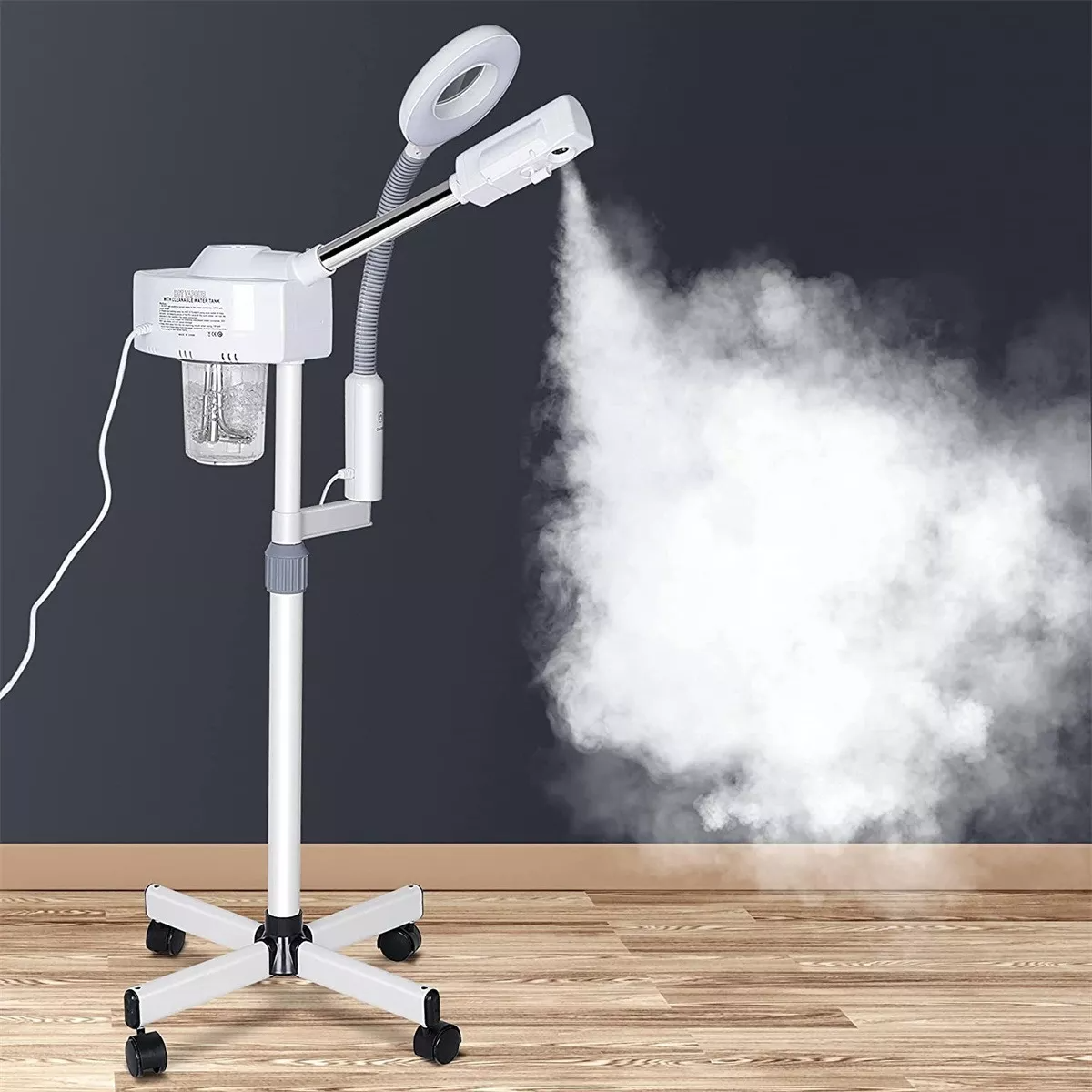 Best of 2 In 1 Facial Steamer 3X Magnifying Lamp Hot Skin Beauty Machine Spa Salon For Facial Spa Skin Care Deep Cleaning Makeup Reviews & Tips - Image 5