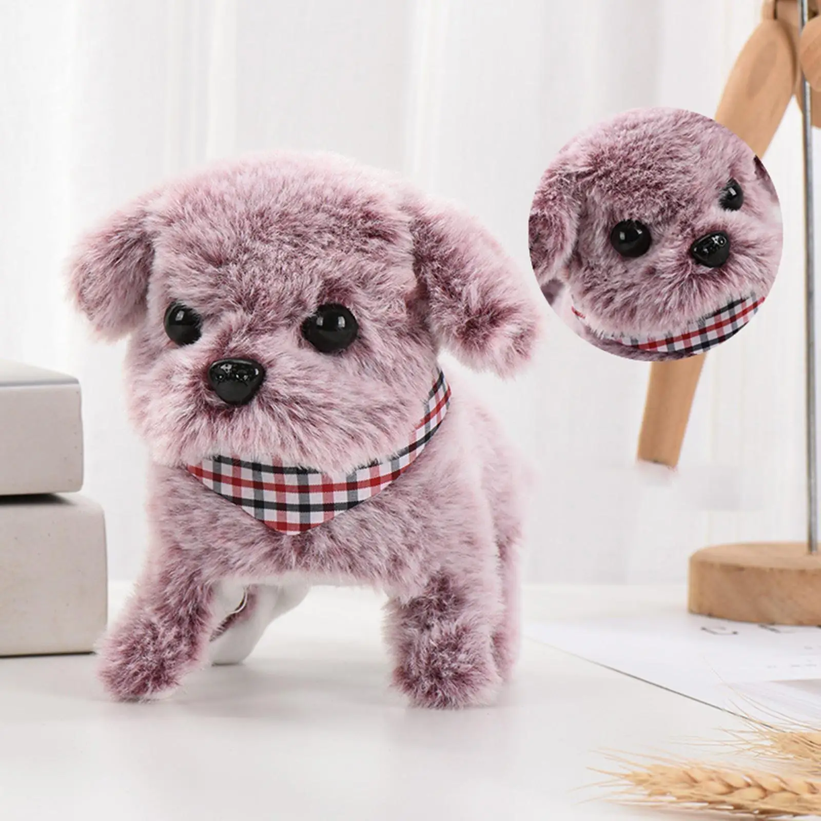Simulation Electric Plush Dog Tail Wagging Stuffed Animal Toy Interesting