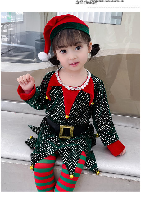 Déguisement de lutin - 2-3 ans - Vert/Rouge - Bébé