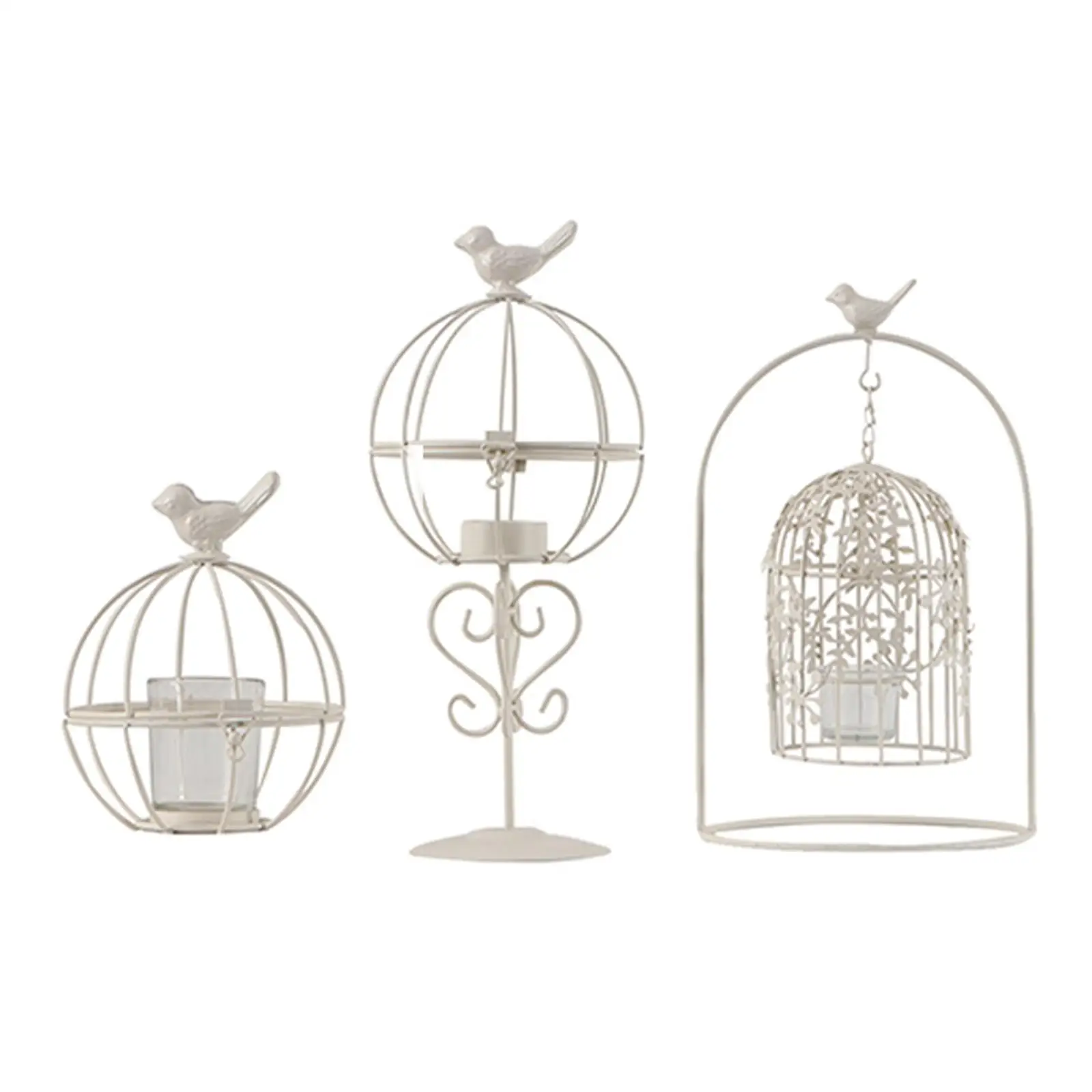 Decorative Bird Cage Candle Holder Vintage Candle Holder for Wedding Candle Centerpieces Home Living Room Holiday Decoration