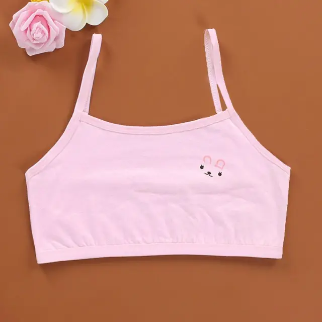 Girls Bra Cotton Tops Sports Bras Without Bones School Students