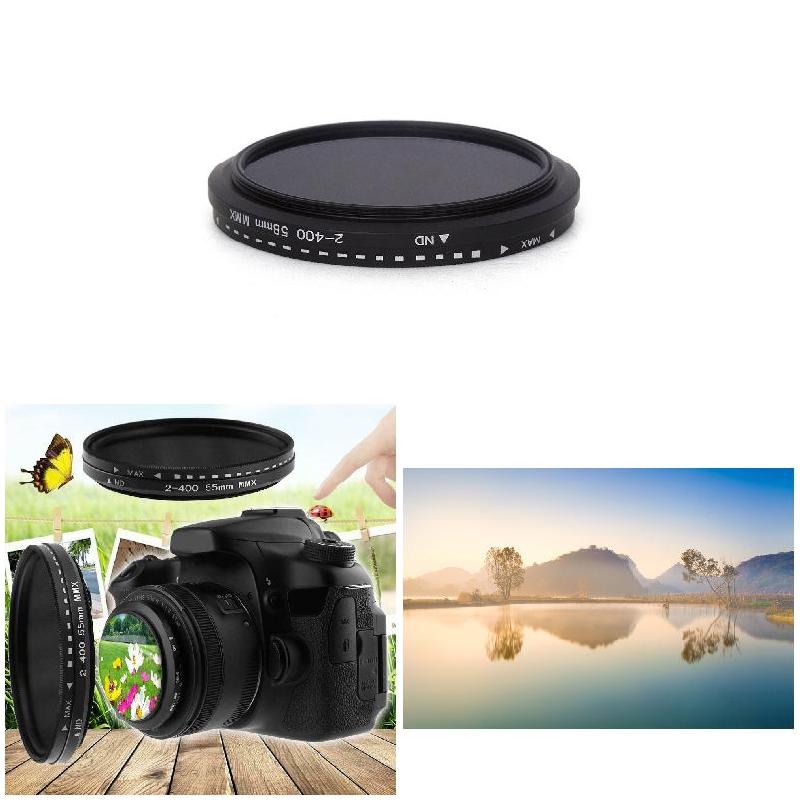 Einstellbarer Fader Variabler ND-Filter ND2 bis ND400 Neutraldichte für Kameraobjektivfilter ND 37/43/46/49/52/55/58/62/67/72/77/82 mm – Detail 1