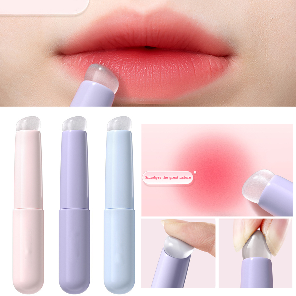 Best of Upgrade Silicone Lip Brush With Cover Angled Concealer Brush Like Fingertips Q Soft Lipstick Makeup Brushes Round Head No Broken Reviews & Tips