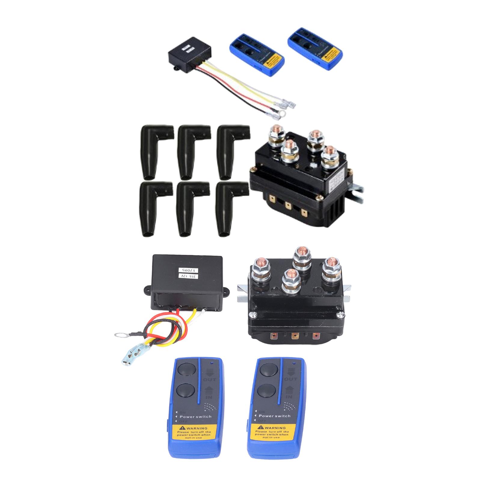Electric 12V 500A Solenoid Relay Cont tor Wireless Winch Remote Control Kit Professional Fits for ATV UTV Repl es  cessories