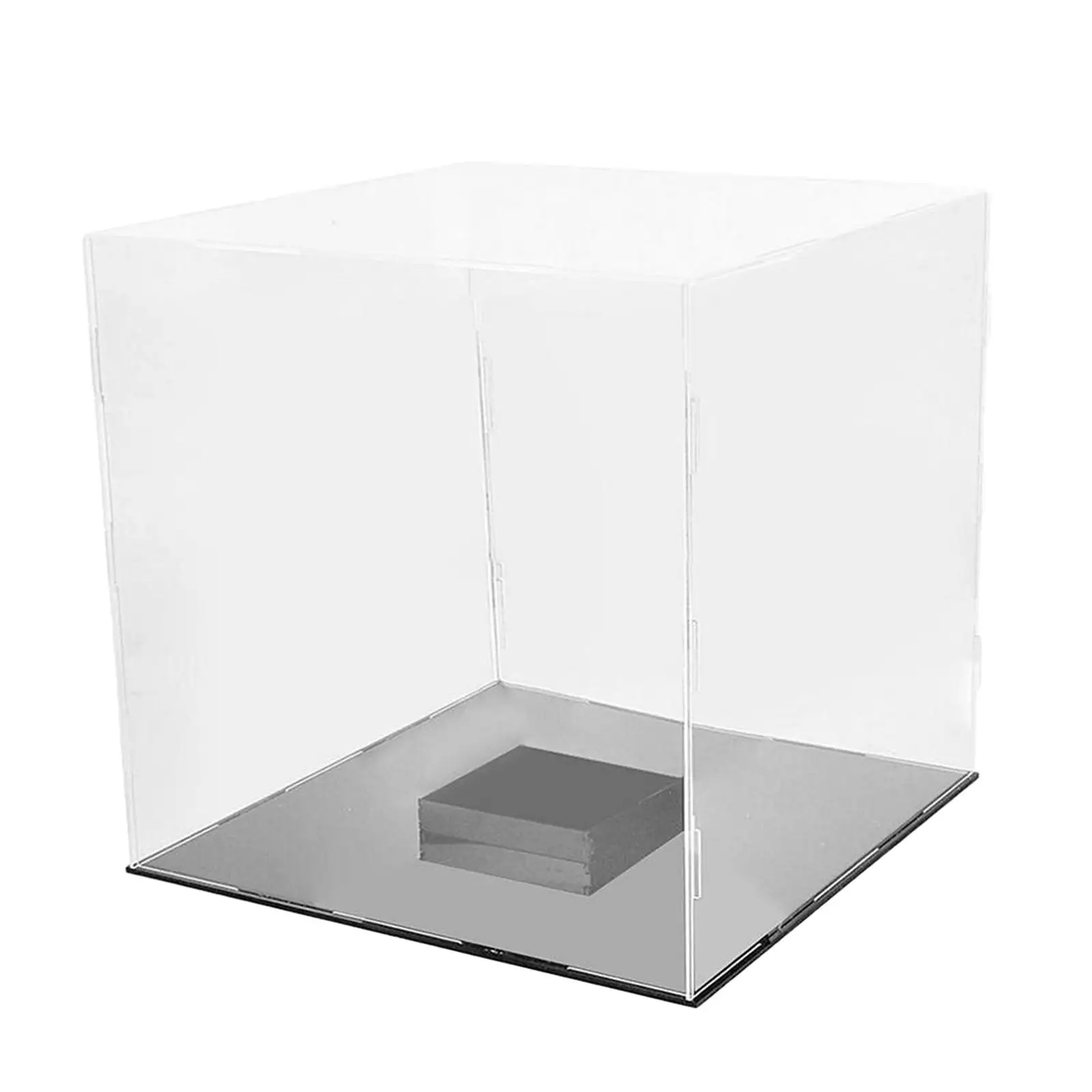 Acrylic Display Case 9.84`` Showcase for Action Figures, Stackable Collection Acrylic Cube for Model Cars, Statue Miniature